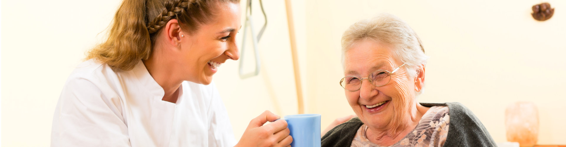 the old lady sitting in a wheel chair was